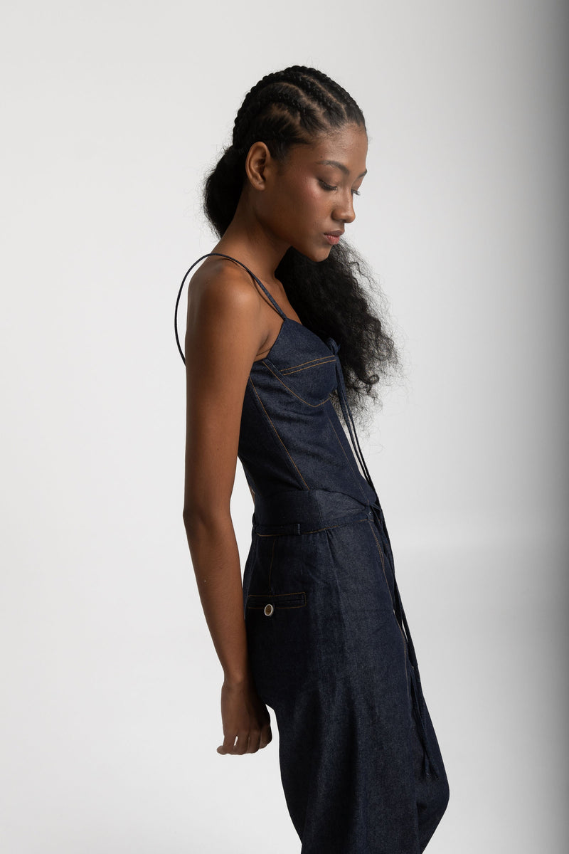 gigi denim corset top